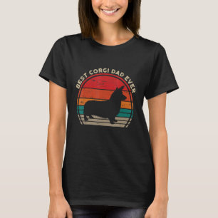 Mens Best Corgi Dad Ever Vintage Father's Day Dog T-Shirt