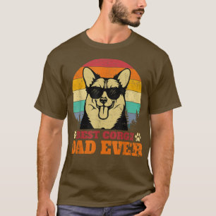 Mens Best Corgi Dad Ever Vintage Funny Corgi Dog O T-Shirt