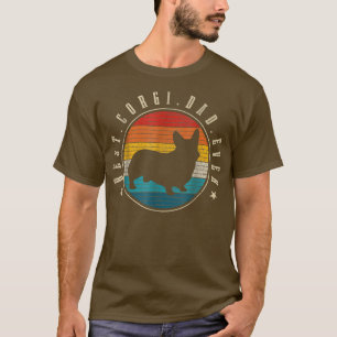 Mens Best Corgi Dad Ever Vintage Funny Corgi Dog O T-Shirt