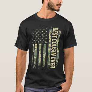 Mens Best Cousin Ever Camo American Flag Father's T-Shirt