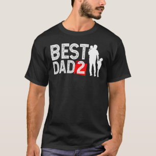 Mens Best Dad 2 Or Best Dad Of Two Kids 1 T-Shirt