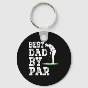 Mens Best Dad By Par Disc Golf Golfer American Fla Key Ring