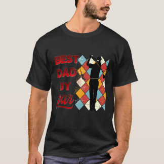 Mens Best Dad By Par Fathers Day Golfer Daddy Vint T-Shirt
