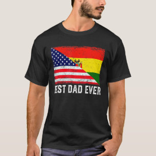 Mens Best Dad Ever American Bolivia Flag Dad Daddy T-Shirt