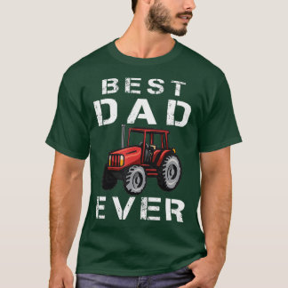 Mens Best Dad Ever Dad Farmer Father Farming T-Shirt