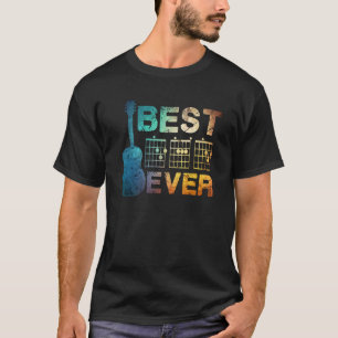 Mens Best Dad Ever Guitar Chords Guitarist Father  T-Shirt