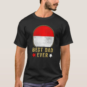 Mens Best Dad Ever Indonesian Father Country Indon T-Shirt