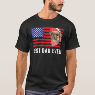 Mens Best Dad Ever Us American Flag Awesome Dads F T-Shirt