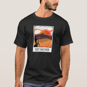 Mens Best Dad Ever Vintage Picture Father&son Fish T-Shirt