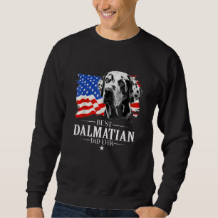Mens Best Dalmatian Dad Ever American Flag Father Sweatshirt