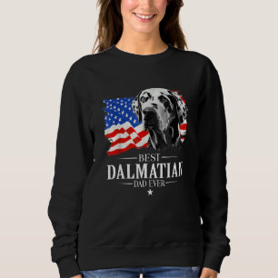 Mens Best Dalmatian Dad Ever American Flag Father  Sweatshirt