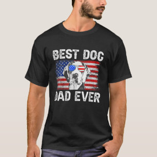 Mens Best Dane Dad Ever American Flag 4Th Of July T-Shirt