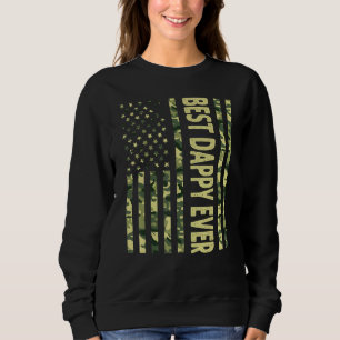 Mens Best Dappy Ever Us American Flag Grandpa Fat Sweatshirt