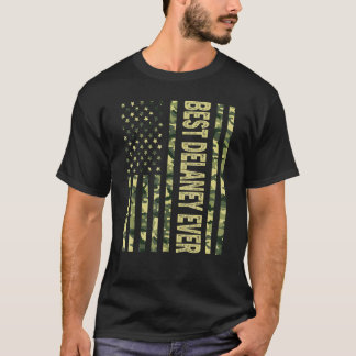 Mens Best Delaney Ever Us American Flag Grandpa F T-Shirt