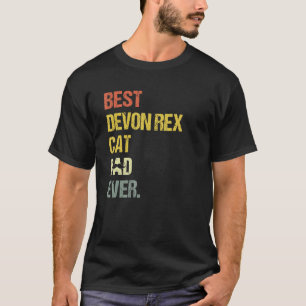 Mens Best Devon Rex Cat Dad Cat T-Shirt