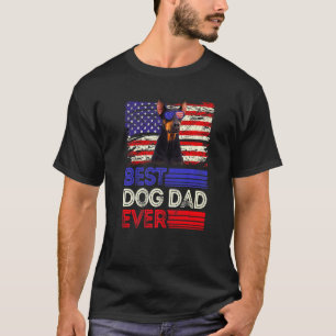 Mens Best Doberman Dad Ever American Flag Patrioti T-Shirt