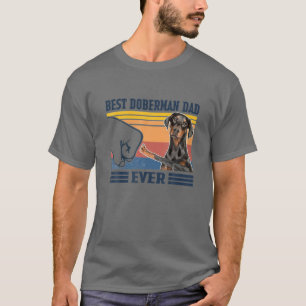 Mens Best Doberman Dad Ever Vintage Father Day T-Shirt