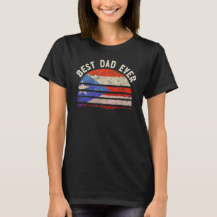 Mens Best Dog Dad Ever American Flag For Best Fat T-Shirt