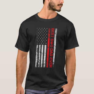 Mens Best Dog Dad Ever American Flag   Pet Dad Gra T-Shirt
