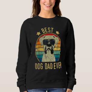 Mens Best Dog Dad Ever Boxer Fathers Day Sweatshirt