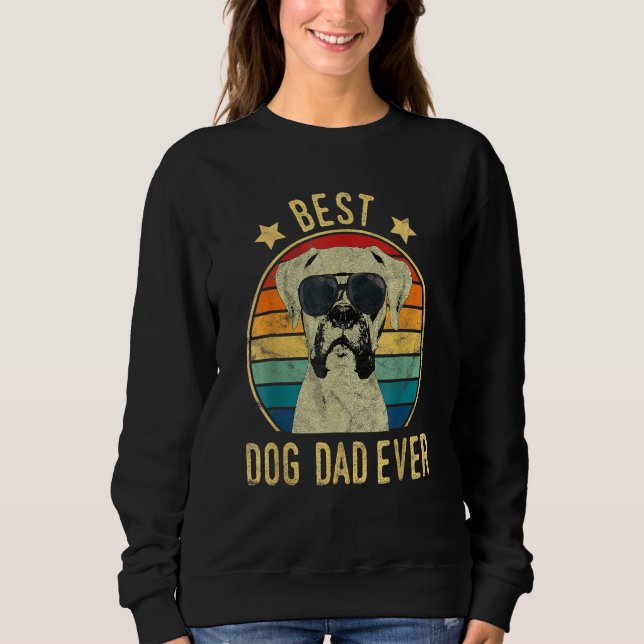 Mens Best Dog Dad Ever Boxer Fathers Day Sweatshirt (Front)