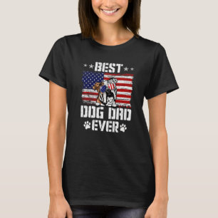 Mens Best Dog Dad Ever English Bulldog American Fl T-Shirt