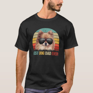 Mens Best Dog Dad Ever Pomeranian Shirt Fathers Da