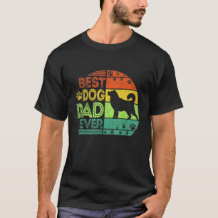 Mens Best Dog Dad Ever Siberian Husky Dog Fathers T-Shirt