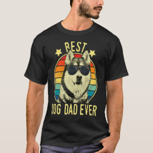 Mens Best Dog Dad Ever Siberian Husky Father's Day T-Shirt
