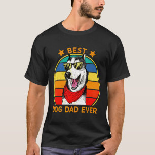 Mens Best Dog Dad Ever Siberian Husky T-Shirt