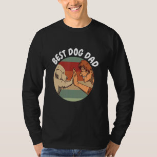 Mens Best Dog Dad High Five Dog Owner Pet Dog Dog T-Shirt