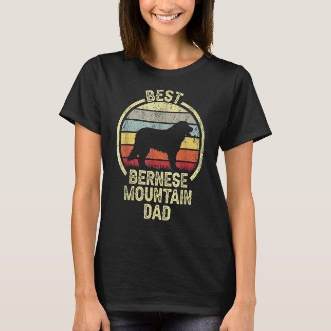 Mens Best Dog Father Dad Fathers Day Berner Bernes T-Shirt (Front)
