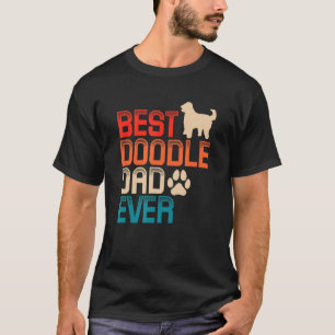 Mens Best Doodle Dad Ever Dog Dad GoldenDoodle Lab T-Shirt