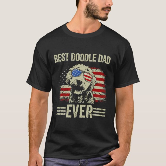 Mens Best Doodle Dad Ever Tee Goldendoodle Dad (Front)