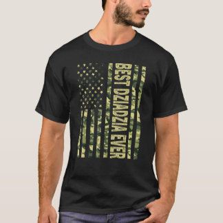 Mens Best Dziadzia Ever Us American Flag Grandpa F T-Shirt
