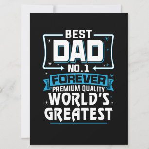 Men's Best Father Dad World's Greatest No.1 Card