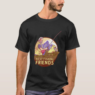 Mens Best Fishing Friends - Angler With Dog T-Shirt