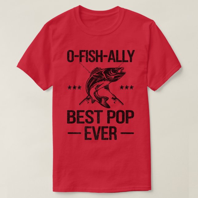 Mens Best Fishing Pop Ever Fisherman Pop Grandpa  T-Shirt (Design Front)