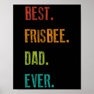 Mens Best Frisbee Dad Ever Vintage Ultimate Disc G Poster
