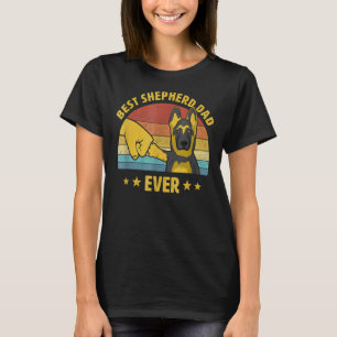 Mens Best German Shepherd Dad Ever Vintage Retro P T-Shirt