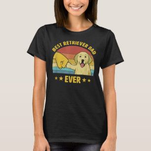 Mens Best Golden Retriever Dad Ever Vintage Puppy T-Shirt
