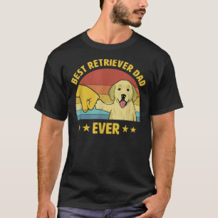 Mens Best Golden Retriever Dad Ever Vintage Puppy T-Shirt