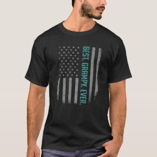 Mens Best Grampy Ever American Flag For Father's T-Shirt