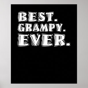 Mens Best Grampy Ever Grandfather Poster