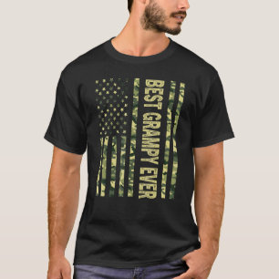 Mens Best Grampy Ever Us American Flag   Grandpa F T-Shirt