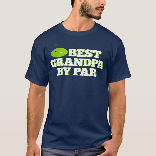 Mens Best Grandpa by Par Funny Golf Fathers Day T-Shirt (Front)
