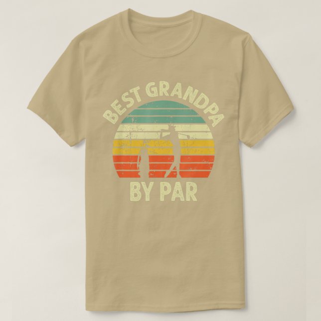 Mens Best Grandpa By Par Golf Golfer Golfing Grand T-Shirt (Design Front)