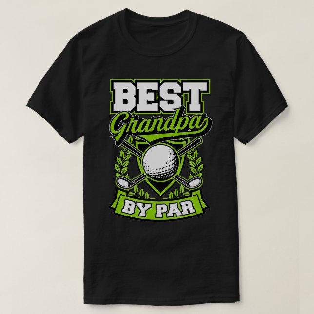 Mens Best Grandpa By Par Golfing Grandpa  T-Shirt (Design Front)