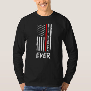 Mens Best Grandpa Ever Firefighter Officer Grandpa T-Shirt