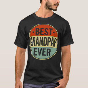 Mens Best Grandpap Ever Retro Style Cool Bday Gift T-Shirt